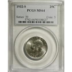 1932-S 25C MS64 PCGS. Choice with pretty luster and sm