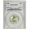 Image 1 : 1936 25C MS67 PCGS. A lustrous and essentially immacul