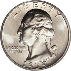 1939-S 25C MS67 PCGS. Ex: Daniel D. Biddle Collection.