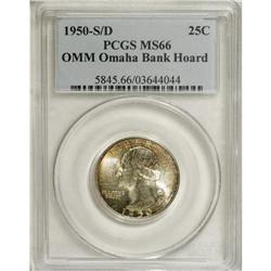 1950-S/D 25C MS66 PCGS. FS-601, formerly FS-022. Ex: O