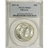 Image 1 : 1917-D 50C Obverse MS63 PCGS. Well struck, lustrous, a