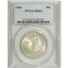 Image 1 : 1918 50C MS64 PCGS. Frosty with soft golden-gray tonin