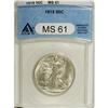 Image 1 : 1919 50C MS61 ANACS. Softly lustrous and suitably stru