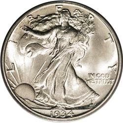 1934-S 50C MS66 PCGS. Honey toning graces the obverse,