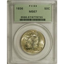 1936 50C MS67 PCGS. Solidly struck with strong luster