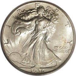 1936-D 50C MS67 PCGS. Light olive-gold toning enriches