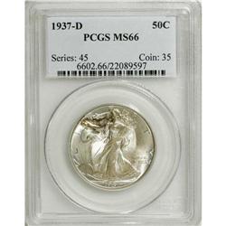 1937-D 50C MS66 PCGS. A blush of peach toning is noted