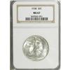 Image 3 : 1938 50C MS67 NGC. This Walking Liberty half dollar is