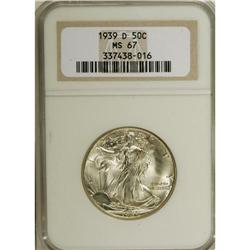 1939-D 50C MS67 NGC. A touch of rose in the fields add