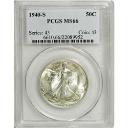 1940-S 50C MS66 PCGS. This well struck piece has extra