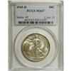Image 1 : 1943-D 50C MS67 PCGS. This gold-tinged Superb Gem has