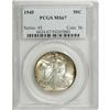 Image 1 : 1945 50C MS67 PCGS. A sharply struck Superb Gem with e