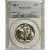 Image 1 : 1945-D 50C MS67 PCGS. This gleaming Superb Gem has jus