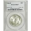 Image 1 : 1946-D 50C MS67 PCGS. Liberty''s hand exhibits a fully