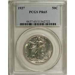 1937 50C PR65 PCGS. Strong reflectivity is the hallmar