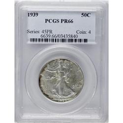 1939 50C PR66 PCGS. Olive-tinged haze saturates most o