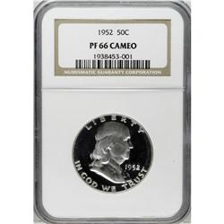 1952 50C PR66 Cameo NGC. Deeply reflective and essenti