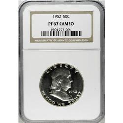 1952 50C PR67 Cameo NGC. Deeply reflective with faint