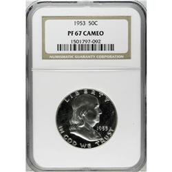 1953 50C PR67 Cameo NGC. A strongly reflective Superb