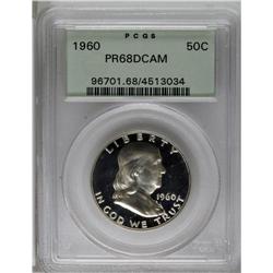 1960 50C PR68 Deep Cameo PCGS. Strongly contrasted wit