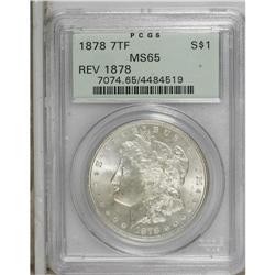 1878 7TF S$1 Reverse of 1878 MS65 PCGS. Light gold tin
