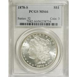 1878-S S$1 MS66 PCGS. Sharply struck with bright surfa
