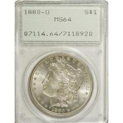 1880-O S$1 MS64 PCGS. Micro O. A well preserved and lu