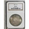 Image 3 : 1881 S$1 MS66 NGC. Deep crescents of cobalt-blue, ambe