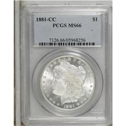 1881-CC S$1 MS66 PCGS. A gorgeous and exactingly struc
