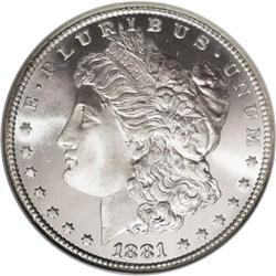 1881-CC S$1 MS67 NGC. The Bowers-Borckardt silver doll