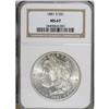 Image 1 : 1881-S S$1 MS67 NGC. The strong luster and detail are