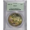Image 3 : 1881-S S$1 MS67 PCGS. The reverse of this highly lustr