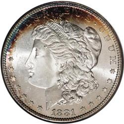 1881-S S$1 MS68 NGC. The exceptionally clean surfaces