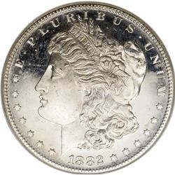 1882-S S$1 MS65 Deep Mirror Prooflike NGC. The deeply