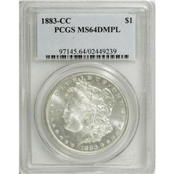 1883-CC S$1 MS64 Deep Mirror Prooflike PCGS. Untoned a
