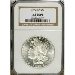 1884-CC S$1 MS65 Prooflike NGC. This highly lustrous G