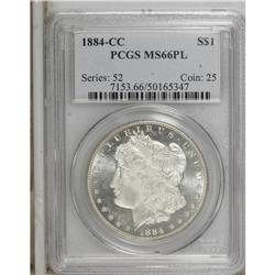 1884-CC S$1 MS66 Prooflike PCGS. Magnificent almond-go
