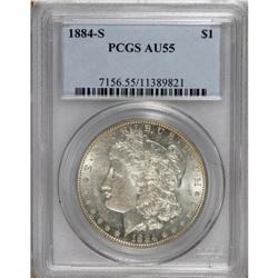 1884-S S$1 AU55 PCGS. This still-lustrous and suitably
