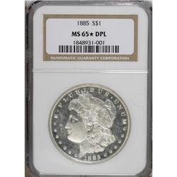 1885 S$1 MS65 S Deep Mirror Prooflike NGC. A brillian