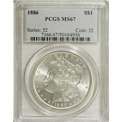 1886 S$1 MS67 PCGS. This typically struck Superb Gem w