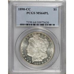 1890-CC S$1 MS64 Prooflike PCGS. This flashy scarce da