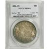 Image 1 : 1891-CC S$1 MS64 PCGS. VAM-6. A sharply struck and sat
