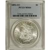 Image 1 : 1891-CC S$1 MS64 PCGS. This highly lustrous near-Gem h
