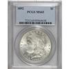 Image 3 : 1892 S$1 MS65 PCGS. Potent luster sweeps this nicely p