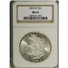 Image 1 : 1892-CC S$1 MS63 NGC. Light frost graces the devices o