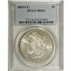 Image 3 : 1893-CC S$1 MS63 PCGS. Traces of light gold patina gra