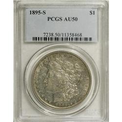 1895-S S$1 AU50 PCGS. A still-lustrous aqua-gray and g