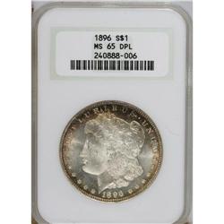 1896 S$1 MS65 Deep Mirror Prooflike NGC. Dashes of ora