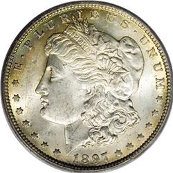 1897-O S$1 MS63 PCGS. Well struck with shimmering mint