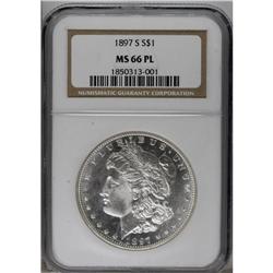 1897-S S$1 MS66 Prooflike NGC. This brilliant silver d